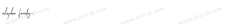 colophon foundry字体转换